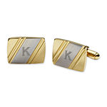 Personalized Two-Tone Facet-Cut Cuff Links