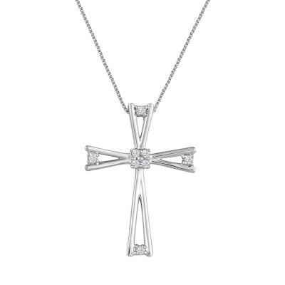 Womens Diamond Accent 10K White Gold Pendant Necklace - JCPenney