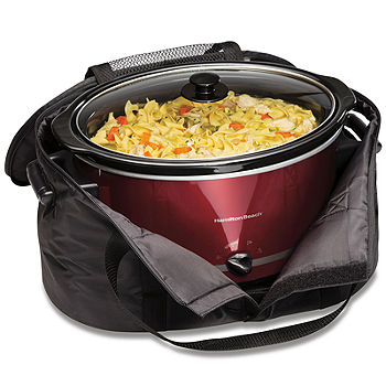 Hamilton Beach Travel Case & Carrier Insulated Bag for 4, 5, 6, 7 & 8 Quart  Slow Cookers (33002) 