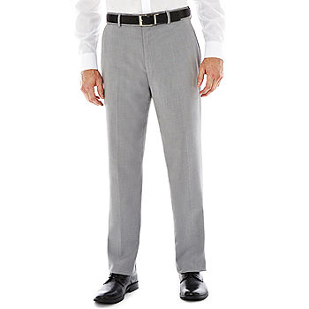 Stafford® Travel Flat-Front Sharkskin Dress Pants - Classic, Color