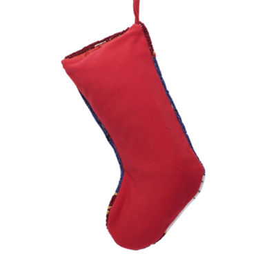 Glitzhome Snowman Hooked Christmas Stocking