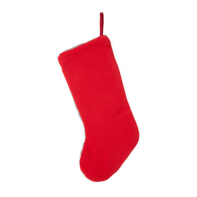 Glitzhome Fox Hooked Christmas Stocking