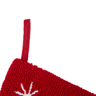 Glitzhome Reindeer Hooked Christmas Stocking