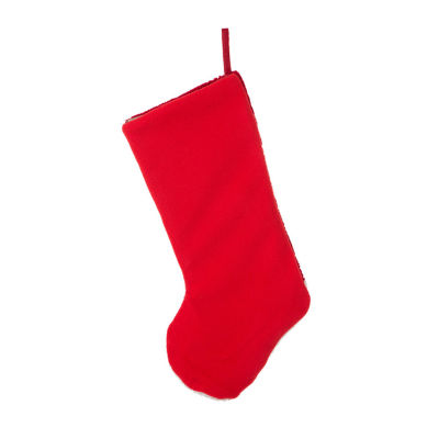 Glitzhome Reindeer Hooked Christmas Stocking