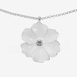 Liz Claiborne 36 Inch Rolo Flower Pendant Necklace