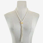 Liz Claiborne Simulated Pearl 22 Inch Round Strand Necklace