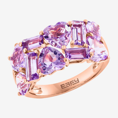 Effy Final Call Limited Quantities! Womens Genuine Purple Amethyst 14K Rose Gold Cocktail Ring