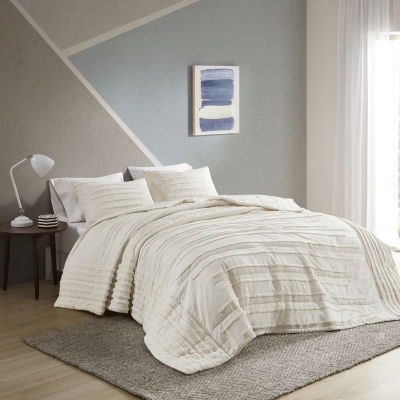 Urban Habitat Camden 3-Pc Cotton Quilt Set With Chenille Trims