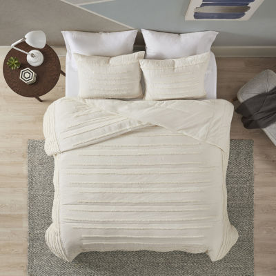 Urban Habitat Camden 3-Pc Cotton Quilt Set With Chenille Trims