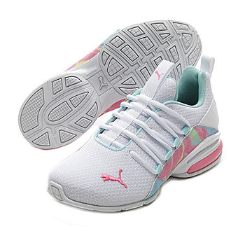 Puma Axelion Swirl Little Big Girls Training Shoes, Color: White Pink Glimmer - JCPenney