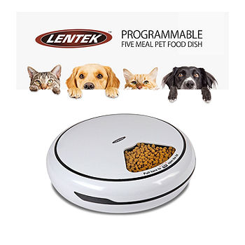 Lentek Programmable Five Meal Pet Dish with Voice Message