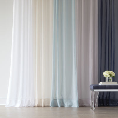 Liz Claiborne Lisette Rod Pocket Sheer Single Curtain Panel