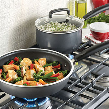 T-fal Hard Titanium Frying Pan Non-stick, Dishwasher & Oven Safe, Gray