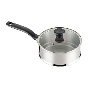 Buy T-fal B363S284 Double Boiler Sauce Pan, 3 qt Capacity, Stainless Steel,  Glass Cover/Lid 3 Qt