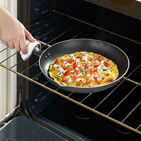 T-Fal 8 Frypan With Pour Spout, One Size, Black