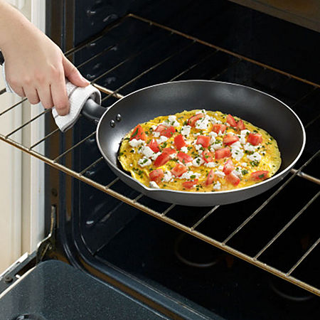 T-Fal 10.5 Frypan With Pour Spout, One Size, Black