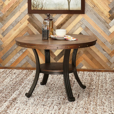 Firview Round Wood-Top Dining Table