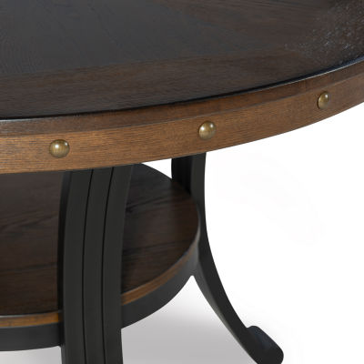 Firview Round Wood-Top Dining Table