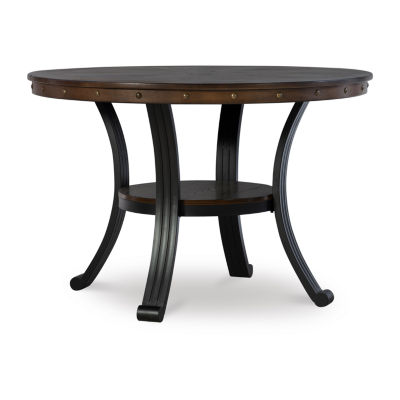 Firview Round Wood-Top Dining Table