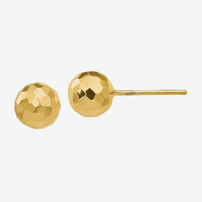 14K Gold 7mm Ball Stud Earrings