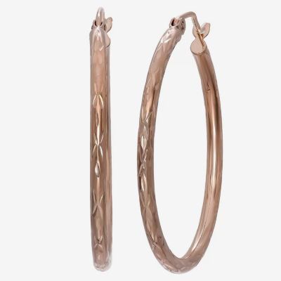 14K Rose Gold 30mm Hoop Earrings