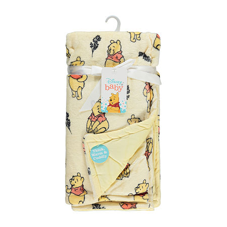 Disney Winnie The Pooh Baby Blanket, One Size, Yellow