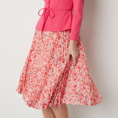 Danny & Nicole 3/4 Sleeve Floral Fit + Flare Dress