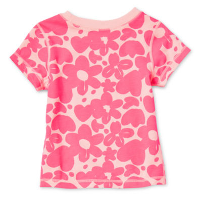Okie Dokie Toddler Girls Adaptive Round Neck Short Sleeve T-Shirt