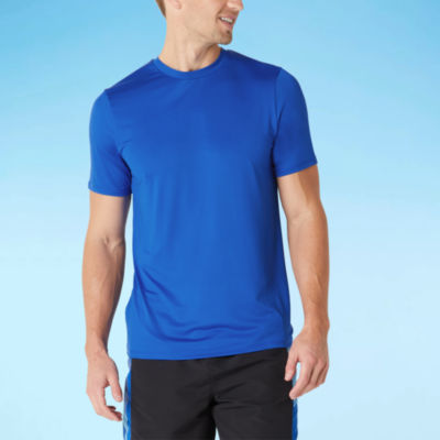 Sports Illustrated Mens Short Sleeve Swim Shirt, Color Sapphire Glow
