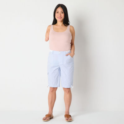 St. John's Bay Womens Mid Rise Adaptive Bermuda Short