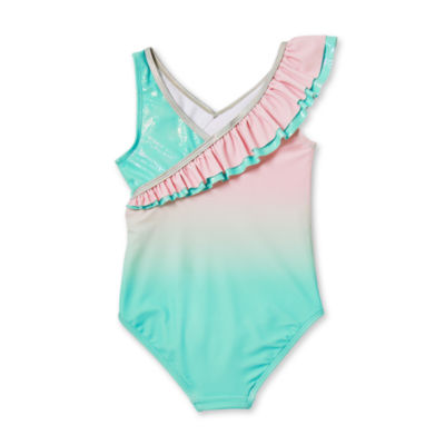 Disney Collection Little & Big Girls The Mermaid Ariel One Piece Swimsuit