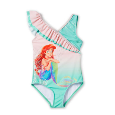Disney Collection Little & Big Girls The Mermaid Ariel One Piece Swimsuit