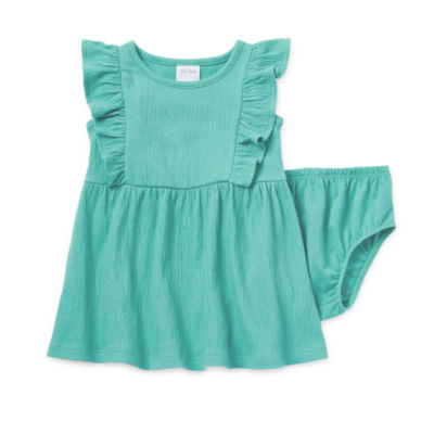 Okie Dokie Baby Girls 2-pc. Sleeveless Flutter Sleeve A-Line Dress