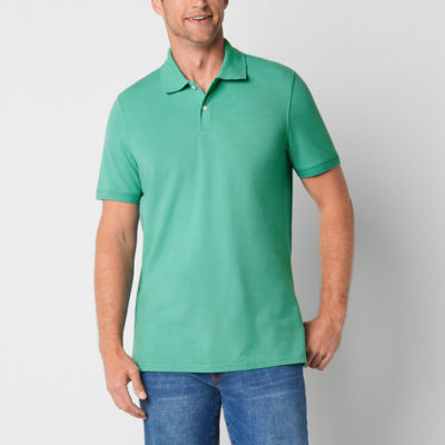 St. John's Bay Premium Stretch Mens Slim Fit Short Sleeve Polo Shirt