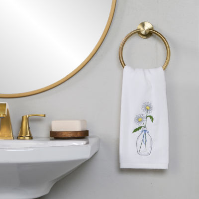 Saturday Knight Daisies In Vase 2-pc. Floral Hand Towel