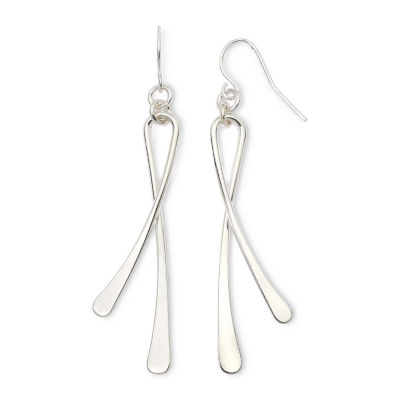 Mixit Hypoallergenic Silver Tone Drop Earrings