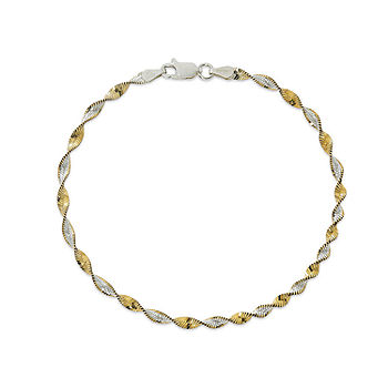Twisted Heart Bracelet 18K Gold Over Sterling Silver