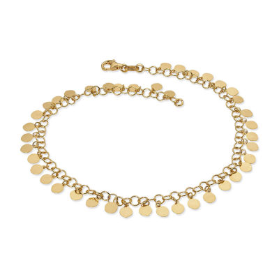 Made in Italy 24K Gold Over Silver Sterling Silver 9 Inch Solid Link