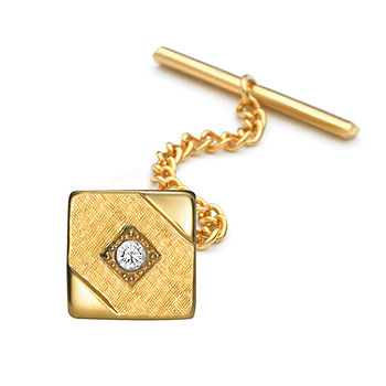 Ascentix Cross Tie Tack with Crystal Center (Men) 