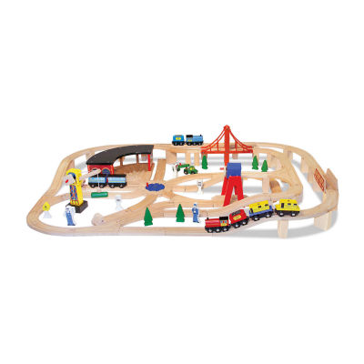 Melissa & Doug Wooden Railway Set Building Sets