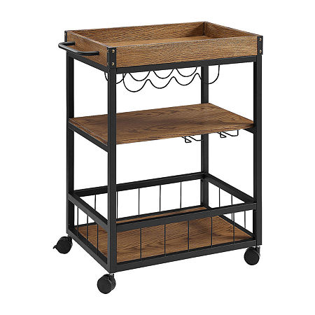 Linon Kitchen Cart, One Size, Black