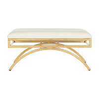 Moon Arc Accent Bench, One Size, White