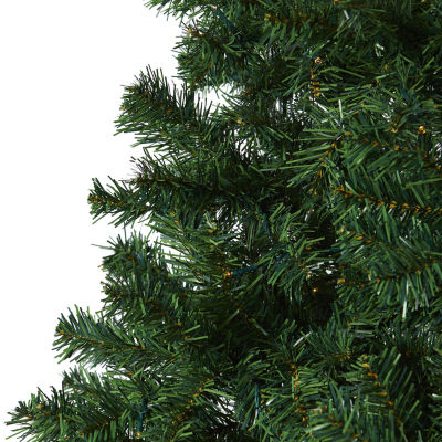 Nearly Natural 7 1/2 Foot Northern Tip Pine With 400 Clear Led Lights Pre-Lit Christmas Tree