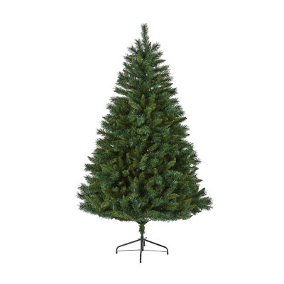 Nearly Natural 6 Foot Rocky Mountain Mixed Pine With 300 Led Lights Pre-Lit Artificial Christmas Tree