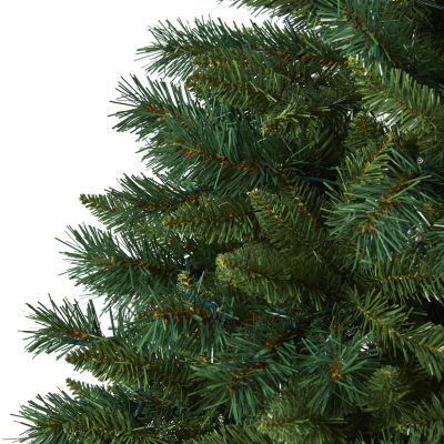 Nearly Natural 6 Foot Rocky Mountain Mixed Pine With 300 Led Lights Pre-Lit Artificial Christmas Tree