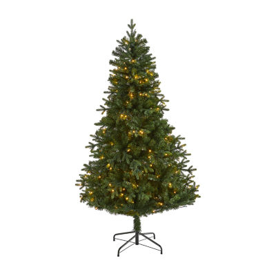 Nearly Natural 6 Foot Vermont Fir With 250 Clear Led Lights Pre-Lit Artificial Christmas Tree