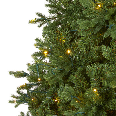 Nearly Natural 8 Foot Vermont Fir With 450 Clear Led Lights Pre-Lit Artificial Christmas Tree