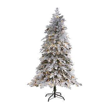 Lighted Pine Christmas Tree  Led christmas tree lights, Pencil christmas  tree, Frosted christmas tree