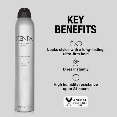 Kenra Ultra Freeze Spray 30 10 Oz Medium Hold Hair Spray - 10 oz.