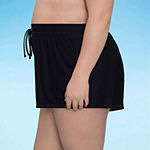 Xersion Womens Drawstring Waist Lined Board Shorts Plus